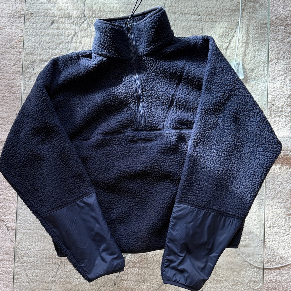 Halfdays Pieper Navy Fleece Pullover with Quarter Zip